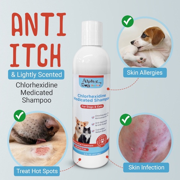 ALPHA DOG SERIES Chlorhexidine Ketoconazole Anti Itch Hot Spot Relief Shampoo - Picture 6 of 7